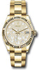 Rolex Yellow Gold Datejust 31 Watch - Fluted Bezel - Paved Mother-of-Pearl Butterfly Dial - Oyster Bracelet 278278 pmopbo